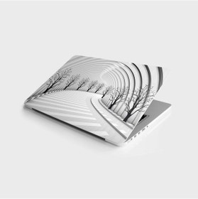 Resim Laptop Sticker Bilgisayar Notebook Pc Kaplama Etiketi 3d Yol Ağaç 