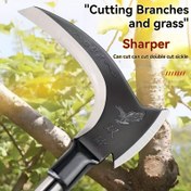 Resim 1 adet Çift Başlılık Hedge Trimmer - Ağaç Dalları, Çim ve Yabani Ot Kesme için Ağır Hizmet Metal Bahçe Aracı, Ergonomik Siyah Kolu, Bahçe ve Tarımsal Kullanım için Dayanıklı Tasarım, Bahçe Kesme Aracı, Şık Metalik Kaplama, Güçlü Yapı 