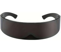 Resim Dashanshop Siyah Cyberpunk Gözlük Pc Çerçeve Yansımalı Lens Bar Tiyatro Cosplay Aksesuar 