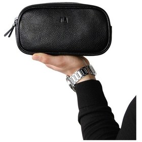 Resim Mft Leather Hakiki Deri Unisex El Çantası Naina 1134 Flother Siyah 
