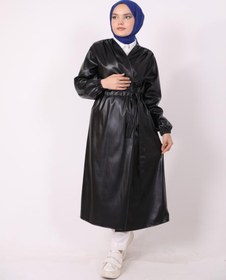 Resim Beli Bağlamalı Deri Kap Siyah - 42-44 
