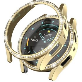 Resim Samsung Galaxy Uyumlu Watch 6 İçin 40mm Elmas İçi Boş Pc İzle Koruyucu Kılıf Altın 