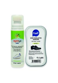 Resim Ayonya Beyaz Bakim Ve Flexi Deri Parlatici Sünger Beyaz Bakım Malzemeleri Renksiz 