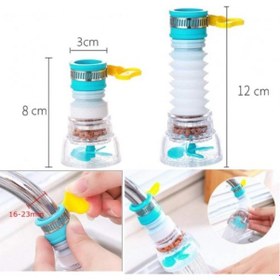 Resim Oynar Başlıklı Pervaneli Taşlı Musluk Başlığı Pratik Ev Gereçi 