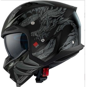 Resim Axxis Hunter SV Oni B2 Sport Modüler Motosiklet Kaskı Mat Gri 