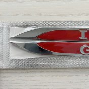 Resim Wenchang Shop C Gümüş Rengi Golf Mk4 Mk5 Mk6 Golf Gtı Için 1 Çift 3D Krom Kaplama Siyah Kırmızı Amblem Rozet Sticker Logo Çamurluk Yan Metal (Yurt Dışından) 