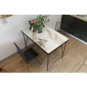 Resim Ebrar İki Kişilik Mutfak Balkon Bahçe Kafe Masa Takımı 60 X 90 