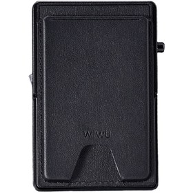 Resim Wiwu MW-006 Tasarımlı 6 Hazneli PU Magnetik Standlı Kartlık - Gri 