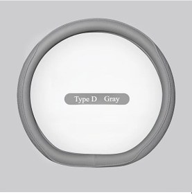 Resim Dashanshop Napaliather D Shape Direksiyon Kılıfı Nefes Alabilir Kaymaz 15 Inch Gri Gri - D Şekli 