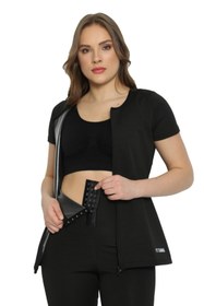 Resim Fitsauna Fit Sauna Battal Boy Yüksek Bel Agraflı Sauna Tayt+ Fermuarlı Body Inceltici Sıkılaştırıcı Takım 