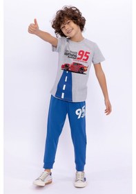 Resim Cars Lisanslı Piston Cup Racing Series Grimelanj Erkek Çocuk Eşofman Takımı 5274-28977 Gri Melanj 