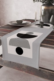 Resim AYSHome Gri Siyah Runner 