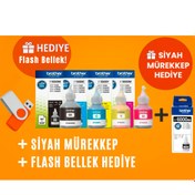 Resim Brother Bt5000-bt-6000 Dcp-t310 Orjinal Mürekkep Kartuş Takımı + 1 Siyah Hediyeli 