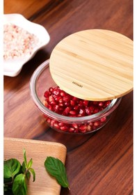 Resim Emsan Naturel 400 Ml Dikdörtgen Borosilikat Saklama Kabı Çok Renkli 