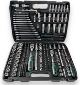 Resim Newstar Tam Profesiyonel Germany 72 Diş Eğik Cırcır 216 Parça Lokma Takımı Oto Tamirci Tam Set 1/2-3/8-1/4 