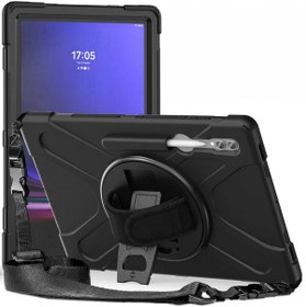 Resim Five-online Samsung Galaxy Tab S10 Ultra Zırhlı Armour Defender Askılı Kılıf SM-X920 