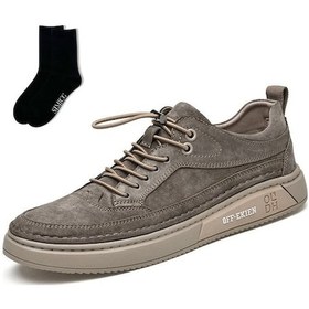 Resim Shidai888 Casual Erkek Moda Spor Ayakkabı Erkek Kahverengi 