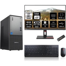Resim Lenovo Thinkcentre Neo 50T Gen 5 Intel Core I7 13700 40GB 512GB SSD 21.5" Fhd Monitör W11P Masaüstü Bilgisayar & Per4 USB Bellek 12UB000LTRMNT402 