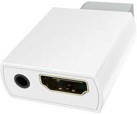 Resim May Flash Wii - HDMI Dönüştürücü 1080P, Full HD Cihaz için, Wii HDMI Adaptörü 3,5 mm Ses Jakı ve HDMI Çıkışı Wii, Wii U, HDTV ile Uyumlu, Monitör-Destekler Wii Ekran Modları 720P, NTS 