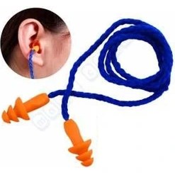 Resim Muhtelif Silikon Çam Tipi Kulak Tıkacı - Yıkanabilir Tekstil Ipli 