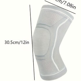 Resim 2 adet Elastik Basınç Diz Desteği Kayışları - Rahat ve Nefes Alabilen, Dizleri Sıcak Tutuyor, Erkekler ve Kadınlar için Dış Mekan Sporları ve Eğitim için İdeal, Spor Diz Desteği|Nefes Alabilen Kumaş|Örgü Diz Pedleri 