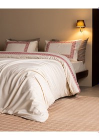 Resim Madame Coco Mila Çift Kişilik %100 Pamuk Nakışlı Yıkamalı Nevresim Takımı - Ekru 8684427296394 Ekru 