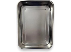 Resim AyrStore Yoğurt Tepsisi Paslanmaz Çelik Çok Amaçlı Dikdörtgen Büyük Metal Tava Fırın (36,5 x 26,5 x 6,5 cm 