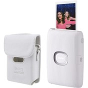 Resim Fujifilm Instax Mini Link 2 Beyaz Akıllı Telefon Yazıcısı ve Deri Kılıf Seti 