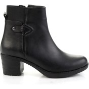 Resim Siyah Hakiki Deri Kadın Bot & Bootie K02040500203 Siyah 