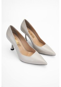 Resim Valmenti Anyakadın Bej Hakiki Deri Topuklu Ayakkabı 22 3374 Bn Ayk Y24 Bej 