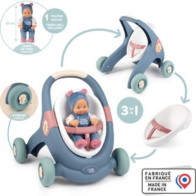 Resim Smoby Little Smoby 3'ü 1 Arada Yürüteç ve Oyuncak Bebek 140308 