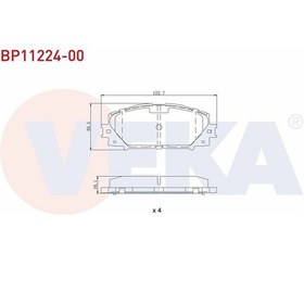 Resim Veka-bp11224-00 - Fren Balata On Toyota Yarıs P9 1.0 Vvt-ı 20 