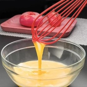 Resim 2'li Silikon Yumurta Puding Sos Kremşanti Çırpma Teli Çırpıcı 