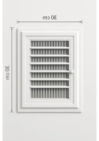 Resim Estetik Tasarımlı Plastik Banyo Wc Havalandırma Menfezi 30x30 Cm 