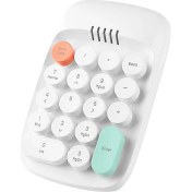 Resim Decisive Kablosuz Sayısal Tuş Takımı, Daktilo Retro Tuş Takımı, Sayısal Tuş Takımları Numpad 18 Tuş 2,4 Ghz Bluetooth Mini Klavye(Beyaz) (Yurt Dışından) 