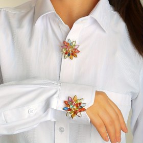 Resim Düğme Kapakları 2 Adet, Dikiş İçin Süslemeli Butonlar, Şeffaf Çiçekli Akrilik Kumaş ve Giysi Takımları ile Uyumlu Hem Erkekler hem de Bayanlara Özel Yeditepe Parça & Elbise Süsle, Șık Vurgulara, Hususi Đurunların İhtiyacı, Şık Ýaka Görünümünde Zərgärlik Üzlüklere Asma Klipsli Ýaňkylyk, Ýaşlıq üstü ýapışkan dügmeler 