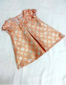 Resim Sönmez Baby Özel Jakar Fiyonklu Çiçekli Bebe Elbise 