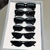 Resim 6 Parça Kadın Moda Gözlük Seti - Çeşitli Şekillerde Şık Siyah Çerçeveler, Günlük Kullanıma Uygun Dayanıklı PC Malzeme 
