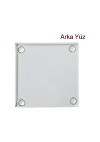 Resim Yılbaşı Temalı Isme Özel Hediyelik Cam Bardak Altlığı 