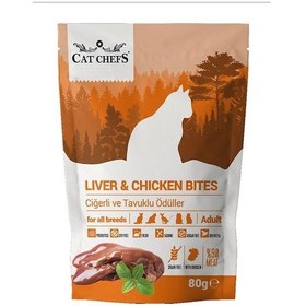 Resim Cat Chefs Ciğerli ve Tavuk Etli Yetişkin Kedi Ödül Maması 80 G 