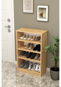 Resim Asra Trend MDF 4 Katlı Açık Raflı Ayakkabılık - 60 cm, Modern,Bot Uyumlu,Çok Amaçlı Düzenleyici,A-31 Safirmeşe 