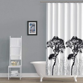 Resim Xnews Tropik Banyo Duş Perdesi 3391 Çift Kanat 2X120X200 