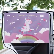 Resim Manyetik Geri Çekilebilir Araba Güneşlik Perde - Sedanlar & SUV'lar için Uygun, Polyester, Yazlık İç Koruma 