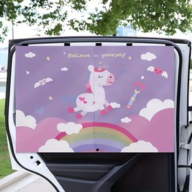 Resim Manyetik Geri Çekilebilir Araba Güneşlik Perde - Sedanlar & SUV'lar için Uygun, Polyester, Yazlık İç Koruma 