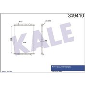 Resim KALE OTO Radyatör 349410 Radyatör Çerçevesiz Rt Kerax Dxı 968×688×48 
