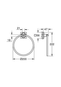 Resim Grohe Allure Halka Havluluk - 40339dl1 Metalik 