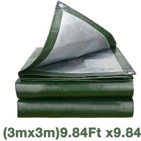 Resim Gaojunshop01 1 Adet 3m X 3m Ağır Hizmet Su Geçirmez Branda Dayanıklı Tente Örtü 