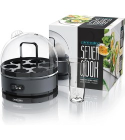 Resim Sevencook 400W Yumurta Pişirici 7 Yumurtalık, Paslanmaz Çelik, 3 Pişirme Seviyesi 