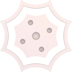 Resim Motifpiyer Tavan Spot Göbegi-Motifli-Sekizgen-İçegri-duz-86cm-Dış-Çitali 