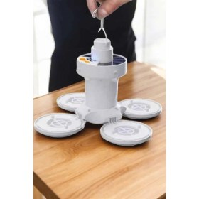 Resim Sepetim Kamp Lambası Işıldak Beyaz Işık Güneş Enerjili Solar Aydınlatma 5 Kanatlı Katlanabilir 